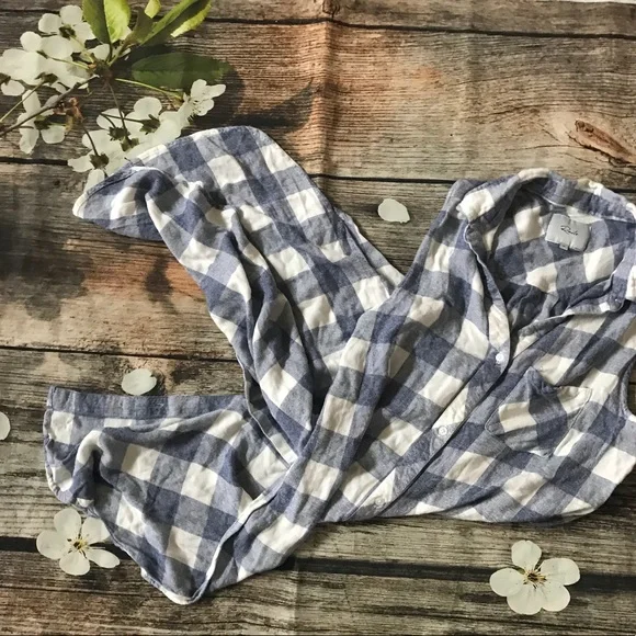 Rails Blue and White Plaid Sleeveless Tunic - Picture 7 of 7